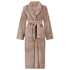 Fleece Bathrobe, Beige