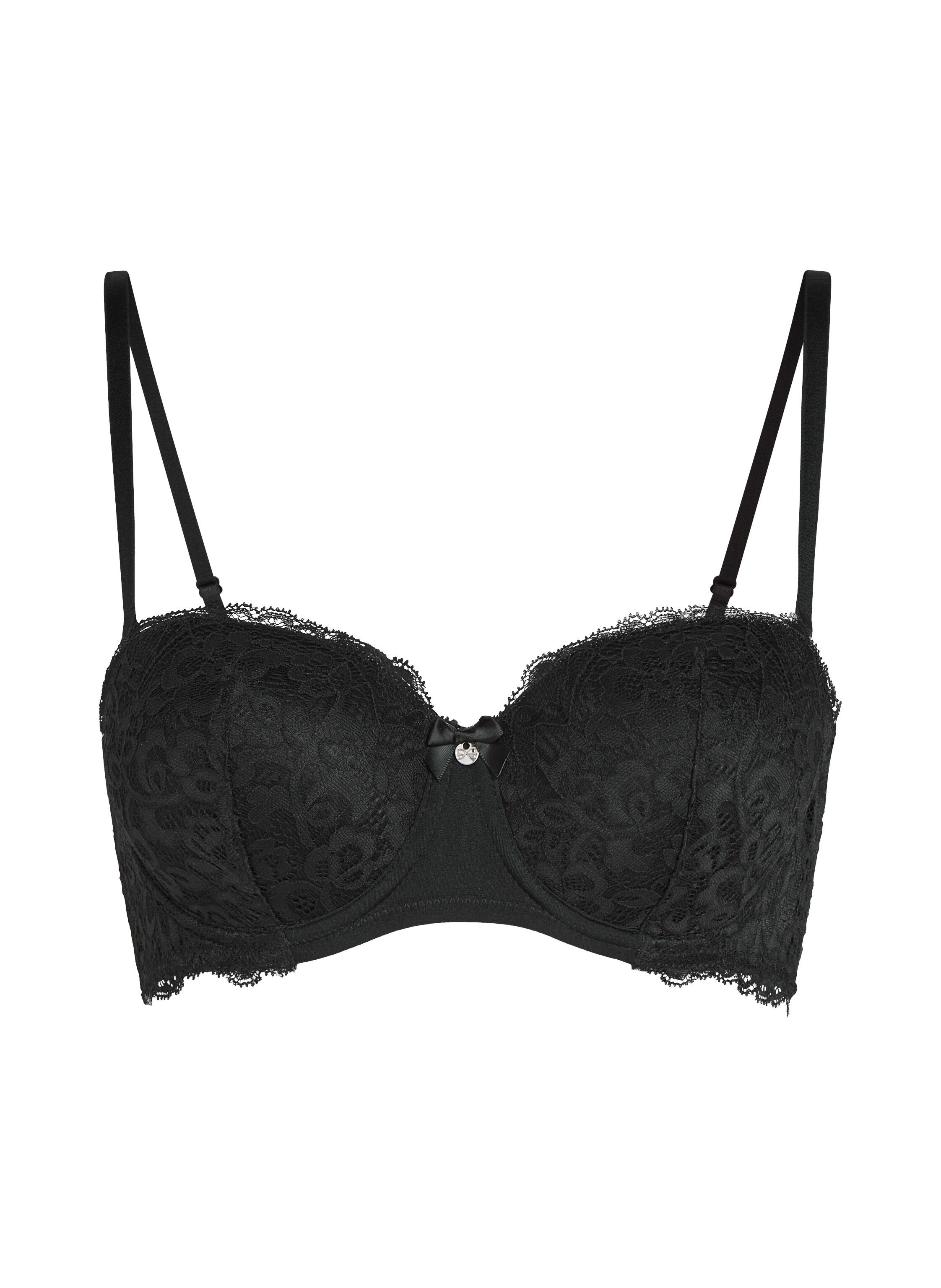 Marine Padded Underwired Bra, Black
