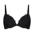 Marine Padded Underwired Push-Up Bra, Black
