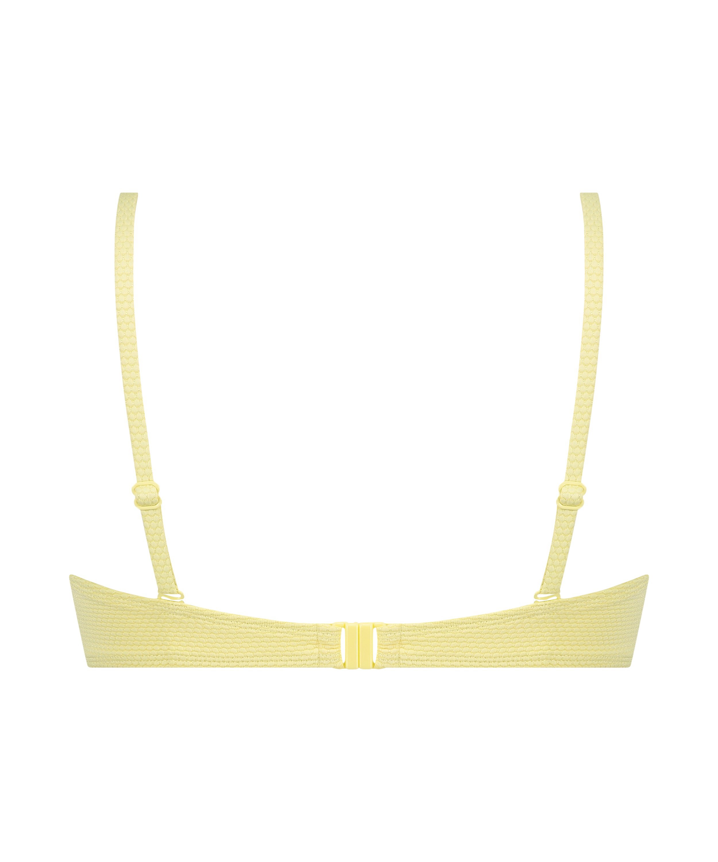 Scallop Padded Strapless Underwired Bikini Top Cup E +, Yellow, main