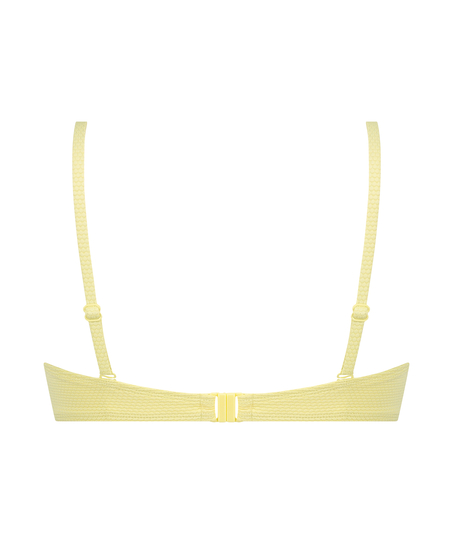 Scallop Padded Strapless Underwired Bikini Top Cup E +, Yellow
