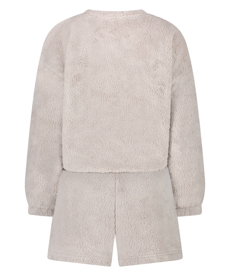 Fleece Pyjama Set, Grey