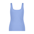 Ribbed Lace Singlet, Blue