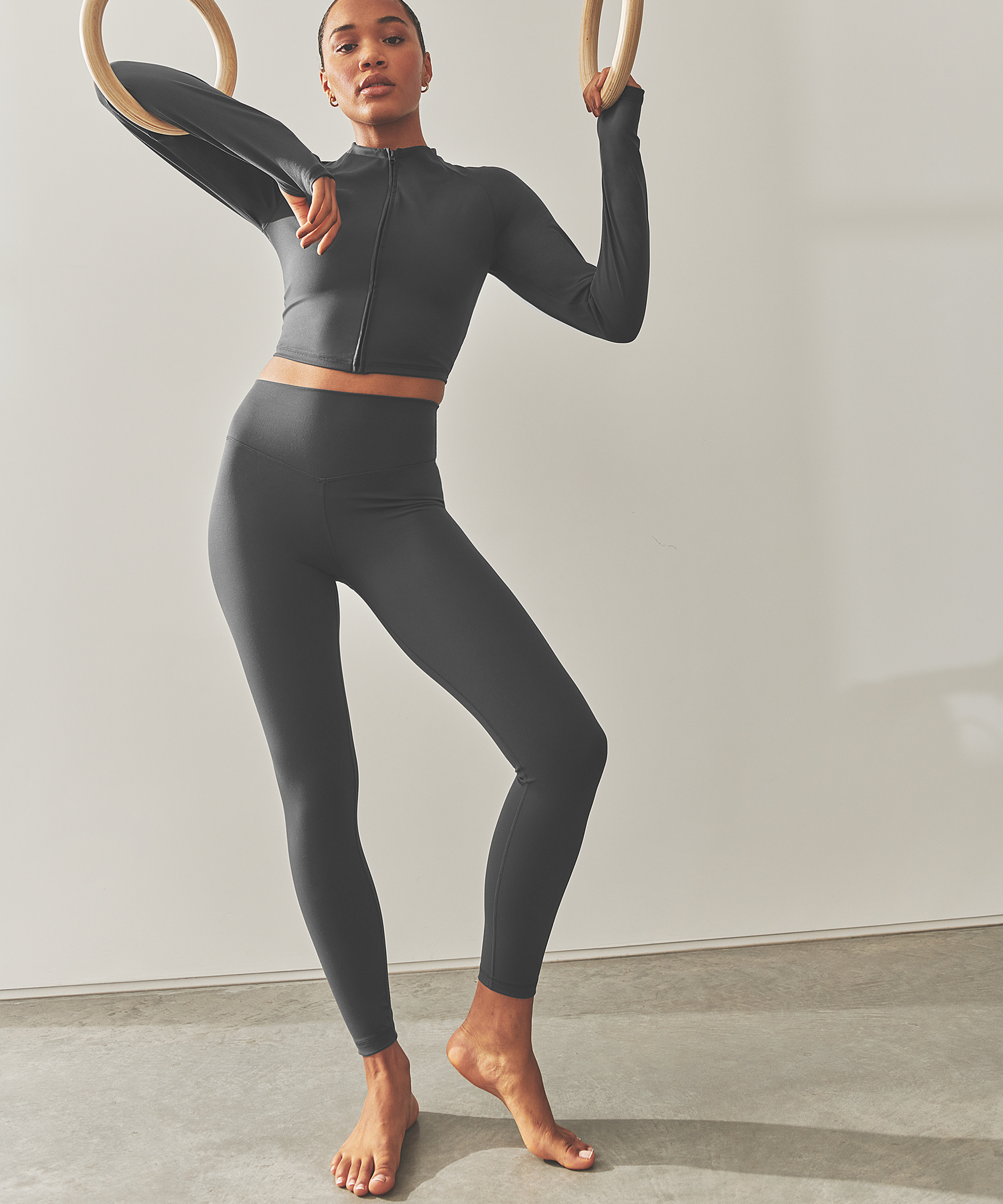 HKMX High Waist Leggings, Grey, main