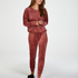 Long-sleeved Velour Top, Pink