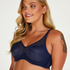 Nina Non-Padded Underwired Minimizer Bra, Blue