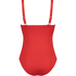 Scallop Shaping Swimsuit, Red