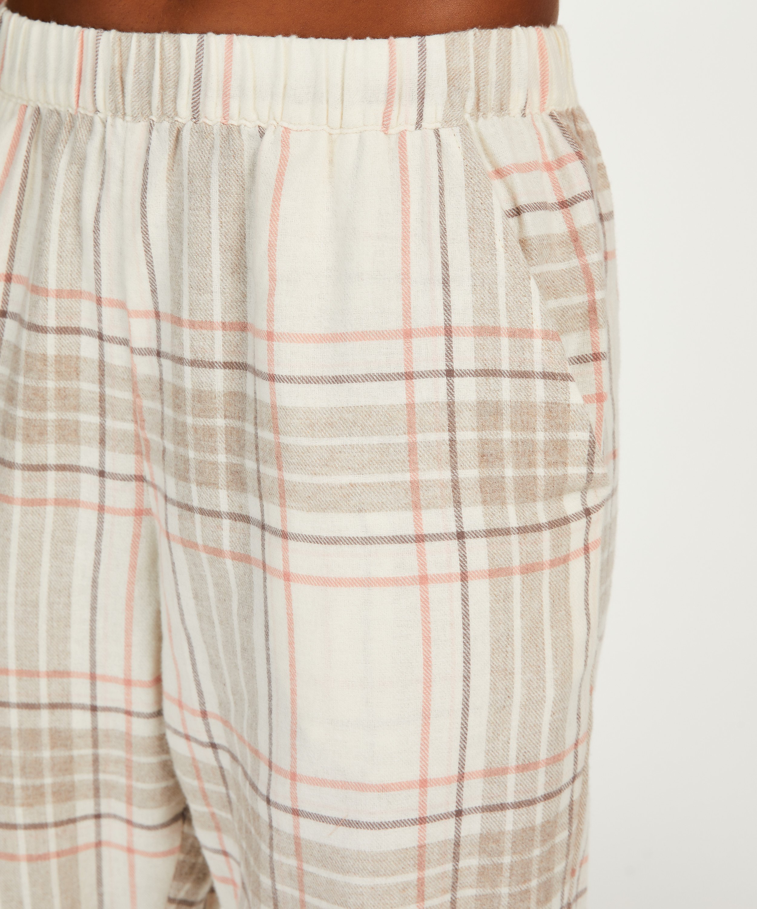 Tall Twill Check pyjama pants, Grey, main