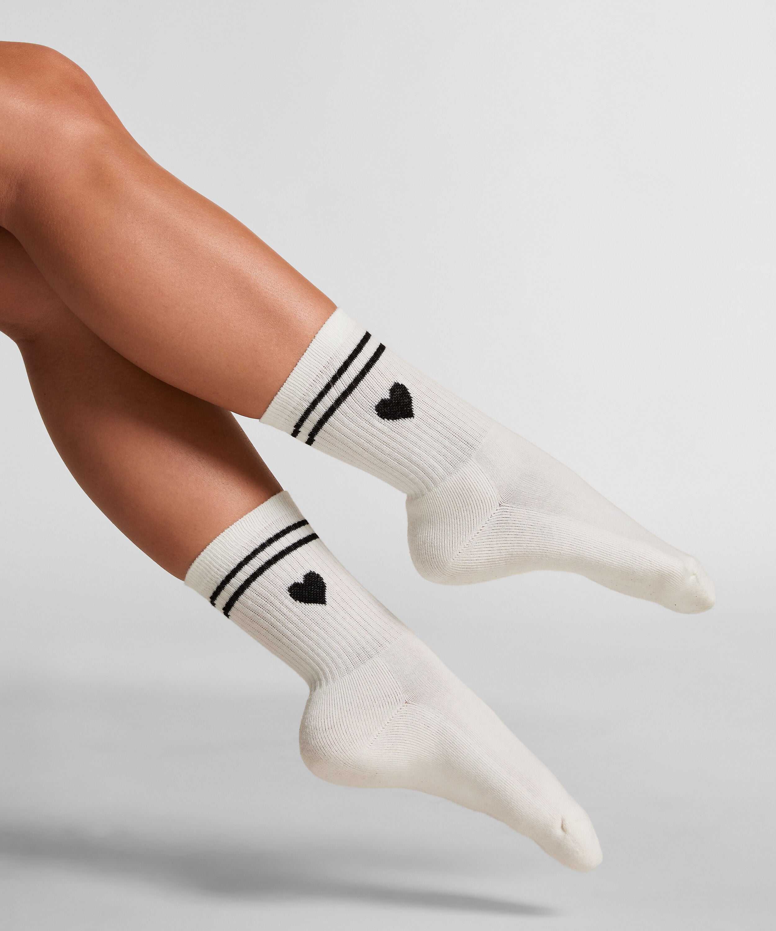 Cotton Crew Socks, White Cotton Crew Socks, White