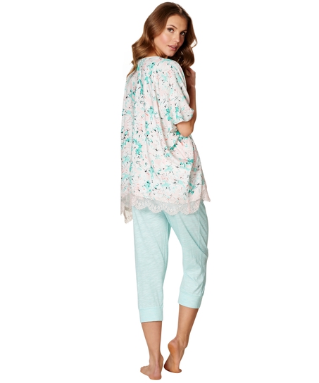 Kimono Macy lace print, Blue