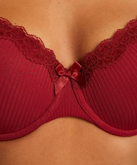 Lola Padded Underwired Bra, Red