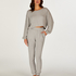 Rib Button Jogger, Grey