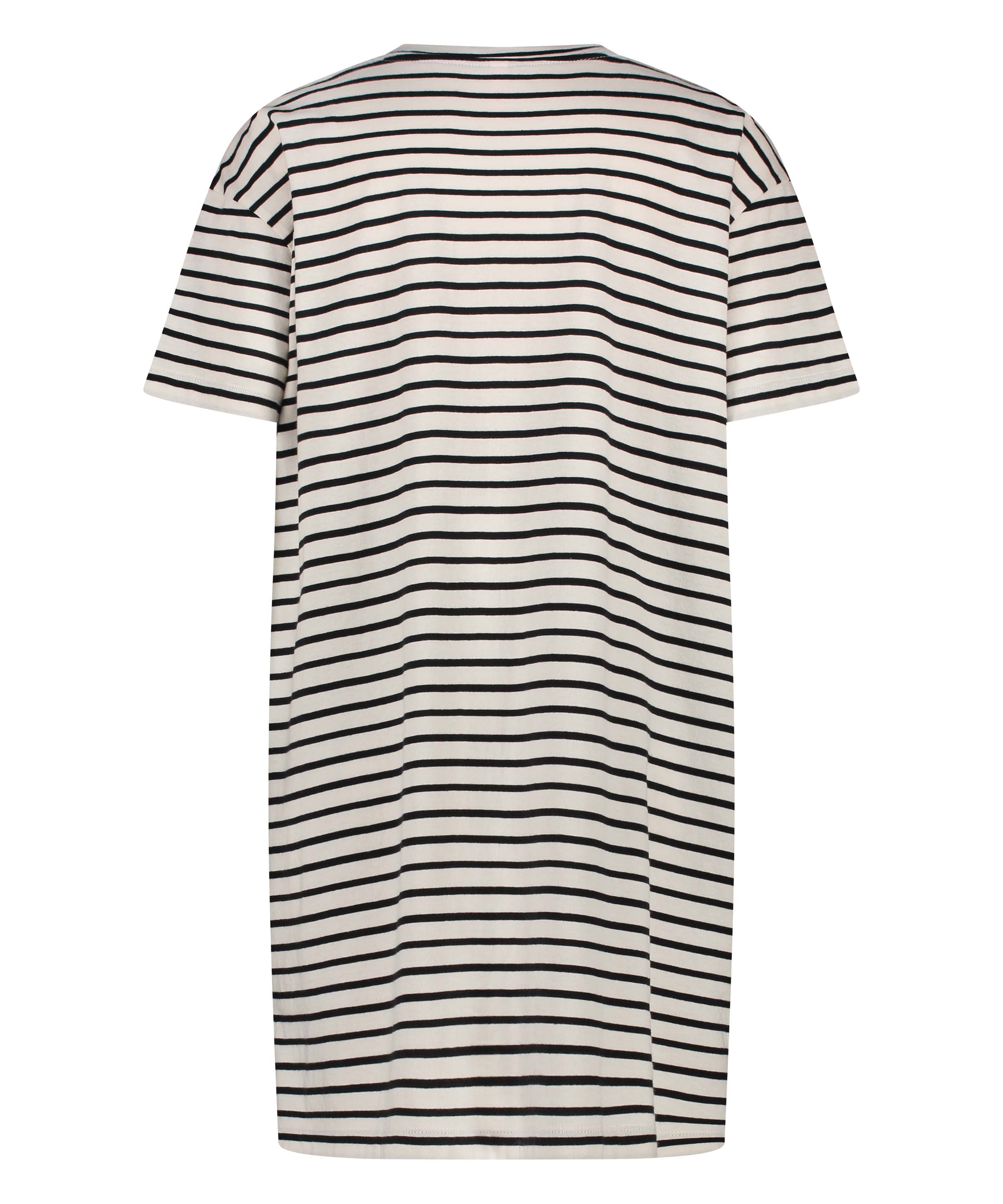 Round Neck Nightshirt, Black, main