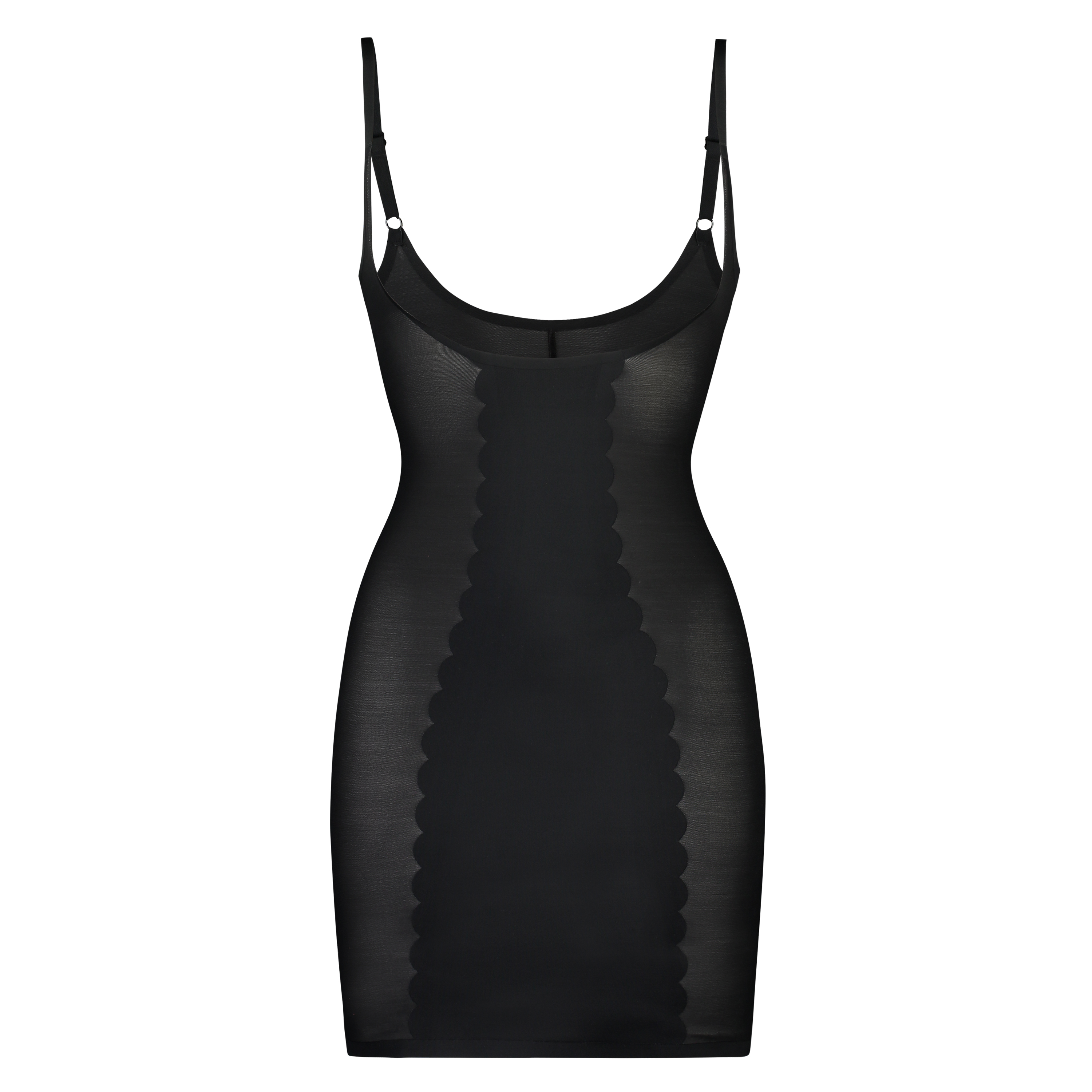 Sculpting scallop dress - Level 3, Black, main