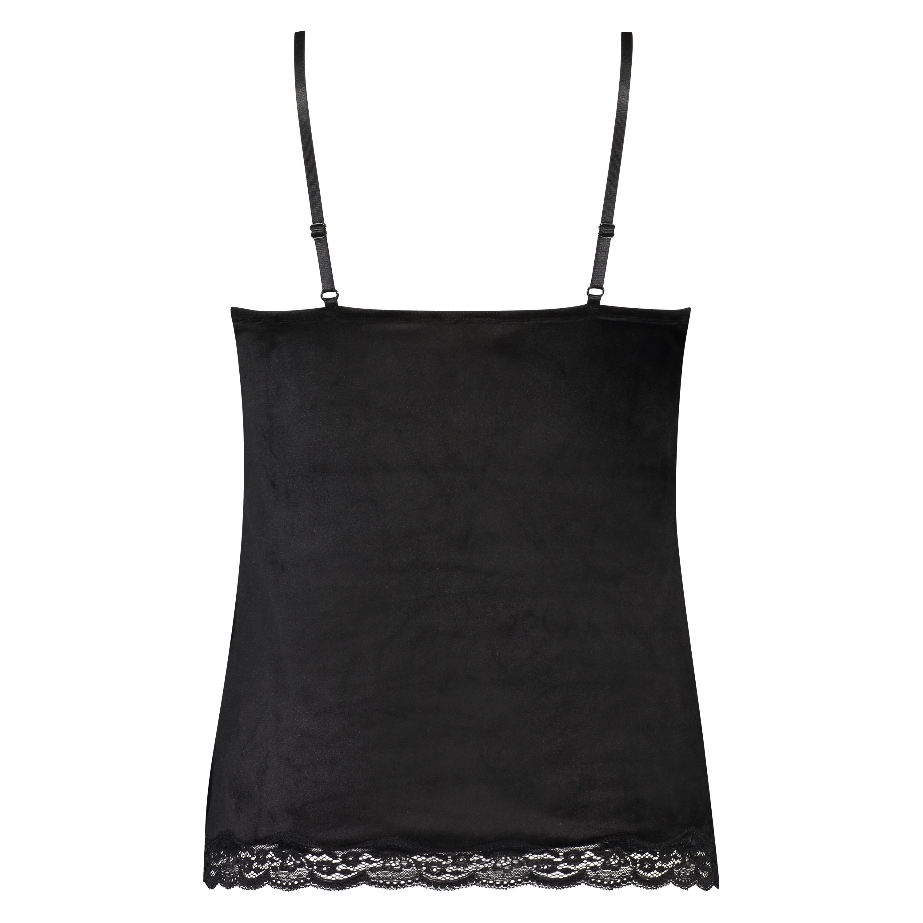 Velours Lace Cami Top, Black, main