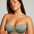 Scallop Padded Strapless Underwired Bikini Top Cup E +, Green