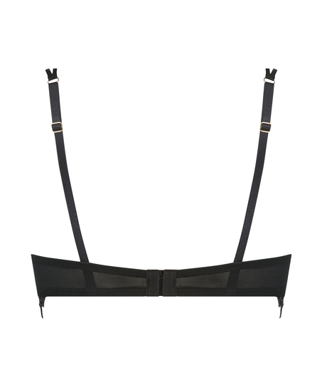 Mila Non-Padded Longline Underwired Bra, Black