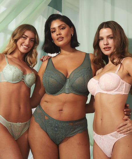 Bella Non-Padded Underwired Bra, Green