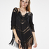 Fringe Tunic, Black