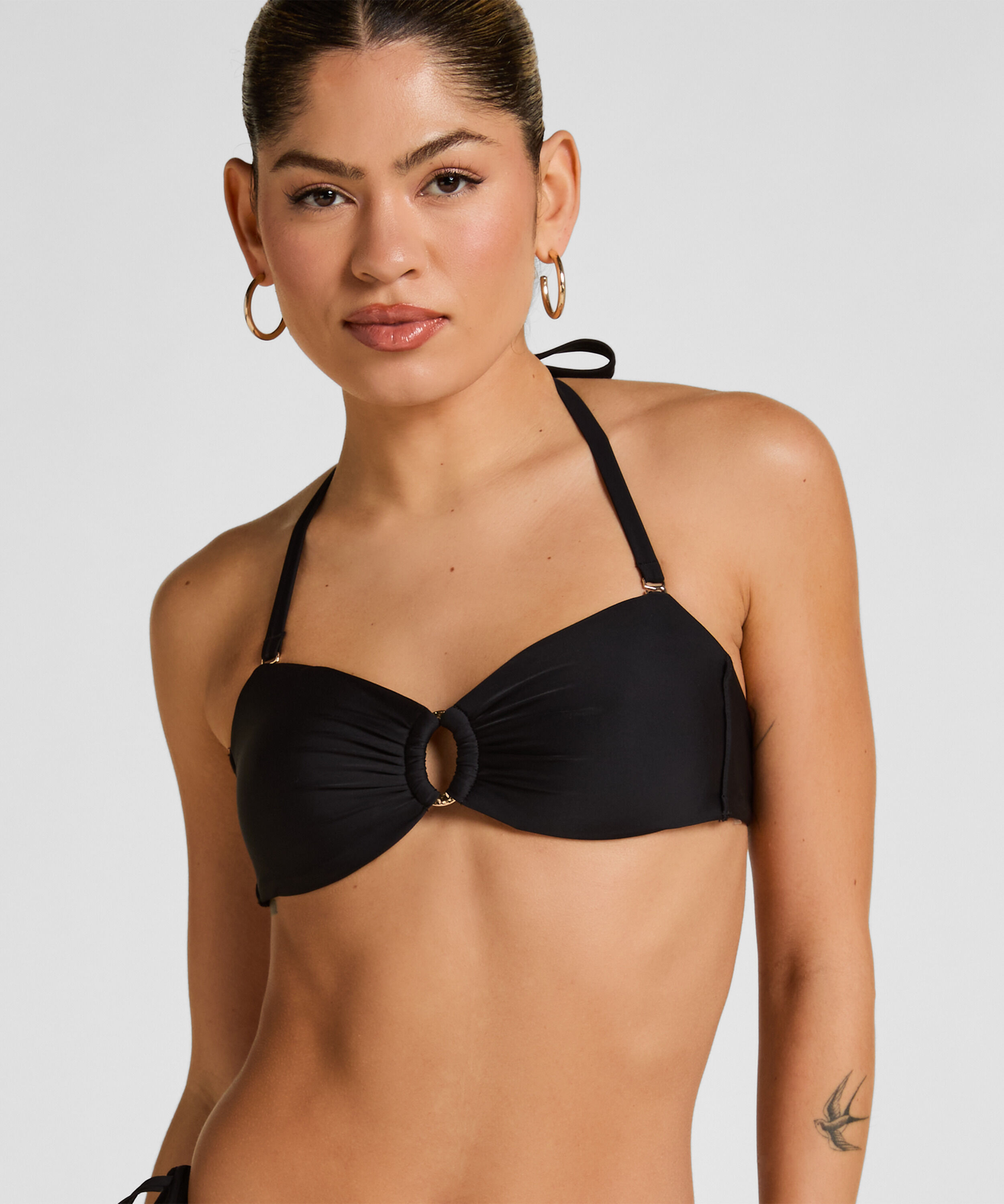 Luxe Bandeau Bikini Top, Black Luxe Bandeau Bikini Top, Black