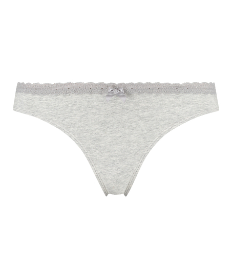 Cotton thong, Grey