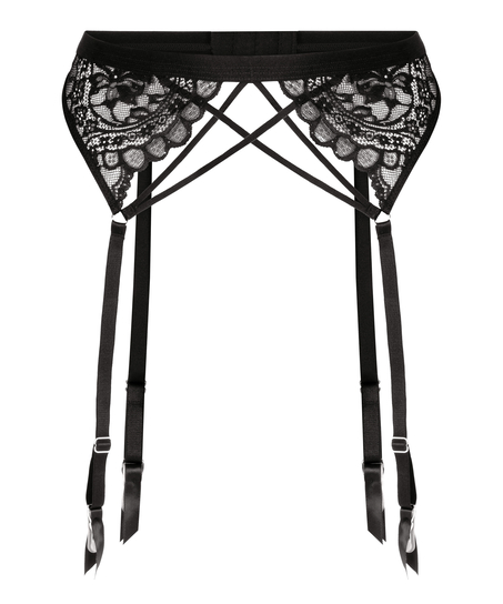 Sabrina Suspender Belt, Black