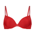 Plunge Padded Underwired Bra, Red
