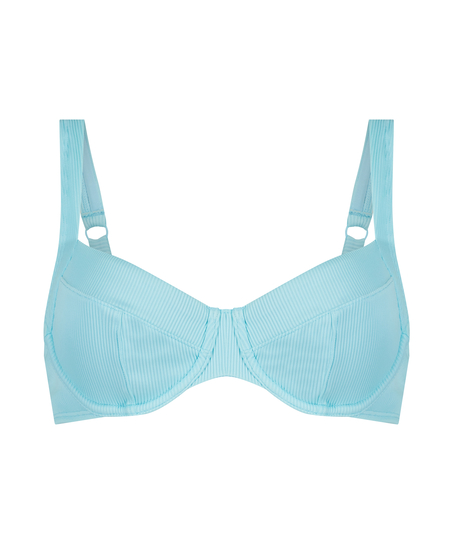 Texture Non-Padded Underwired Bikini Top, Black