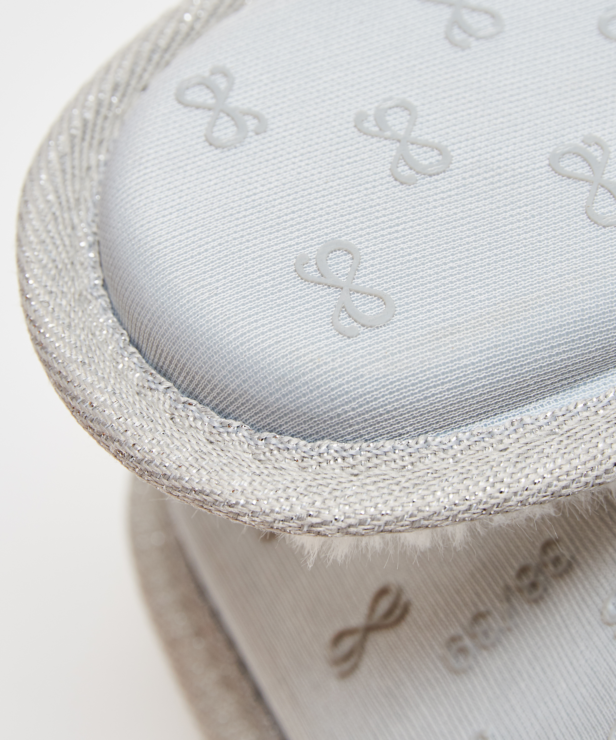 Fancy Knit slippers, Grey, main