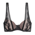 Malika half padded cup underwired bra, Black