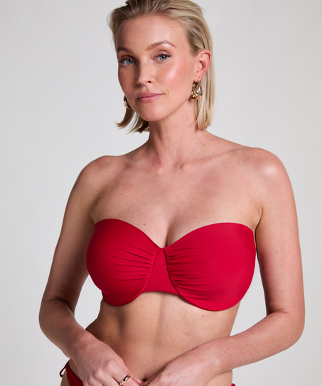Luna Bikini Top, Red