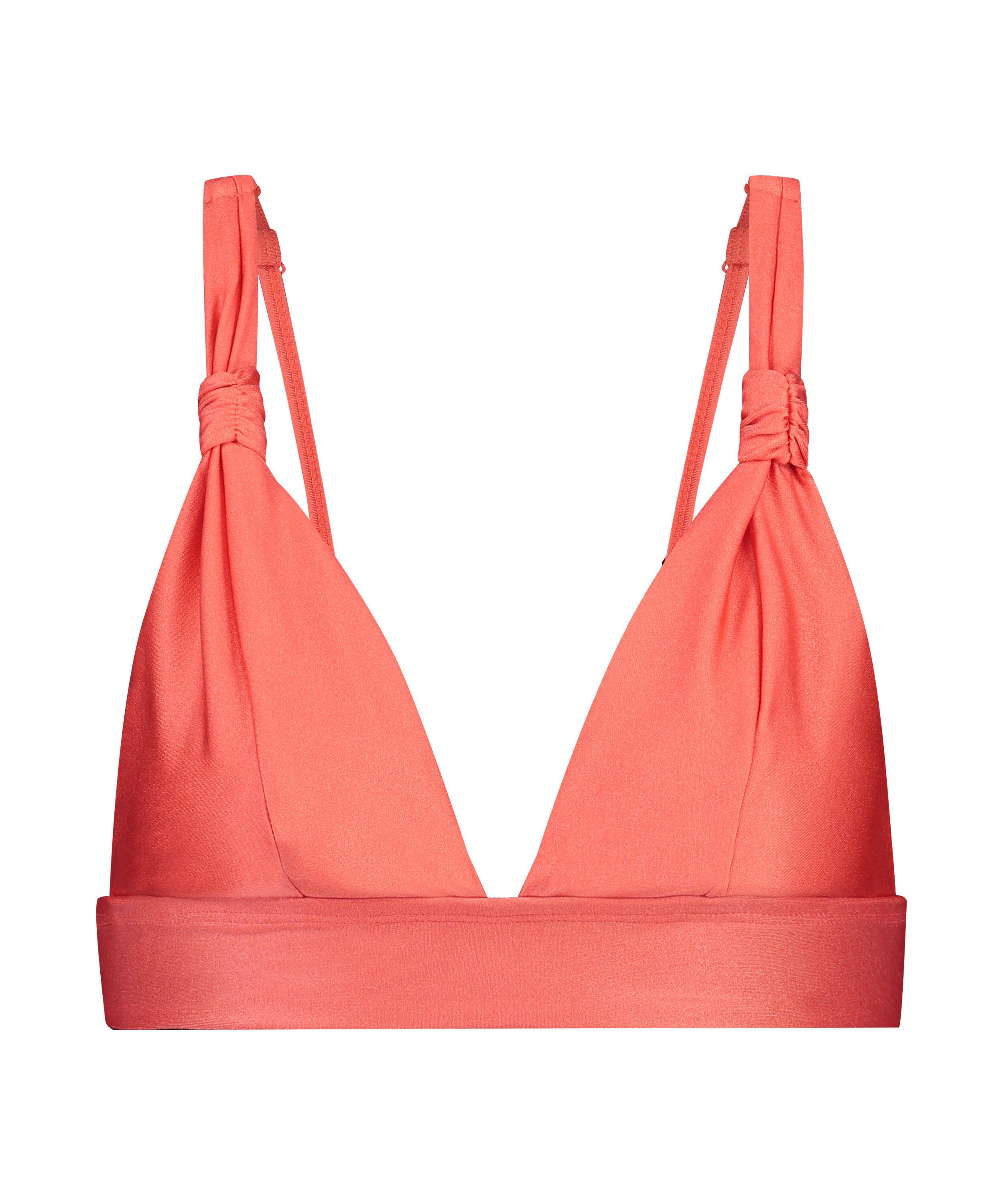 Luxe Triangle Bikini Top, Red