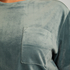 Top Velours Pocket, Green