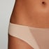 Satin fleece thong, Beige