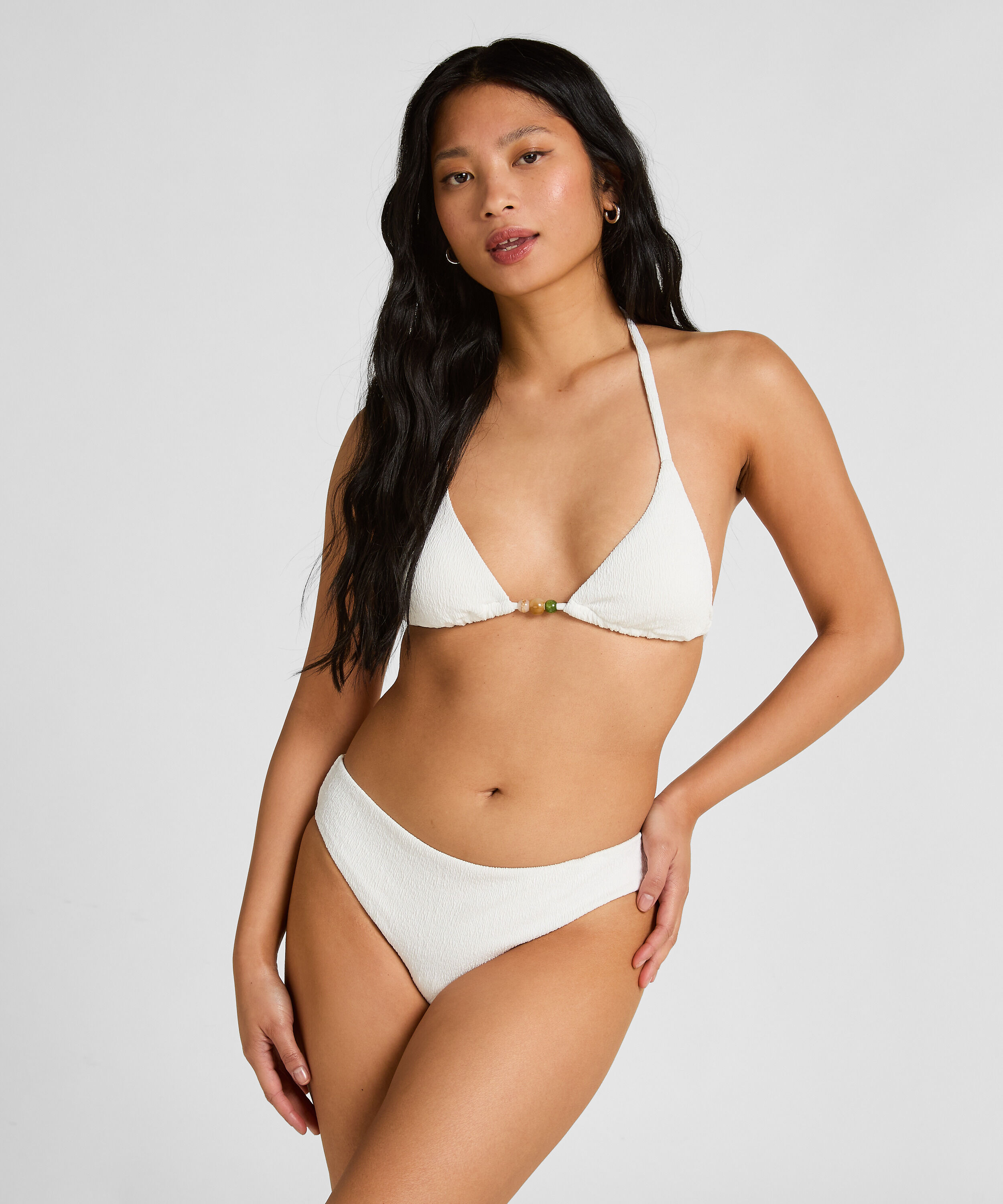 Bikini Bottom Crinkle, White Bikini Bottom Crinkle, White