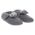 Slippers booty pompom, Grey