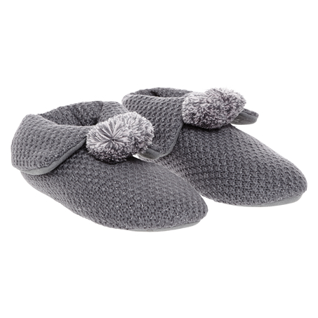 Slippers booty pompom, Grey