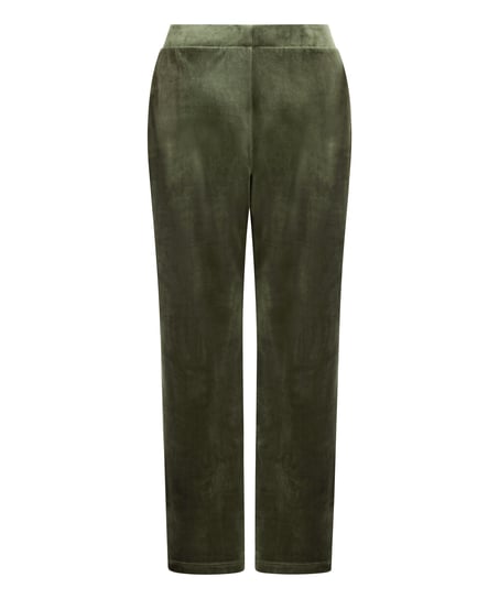 Velours Pyjama Pants, Green