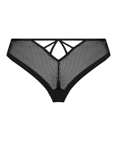 Invisible Fishnet Brazilian, Black