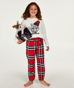 Blanket with stuffed animal, Grey