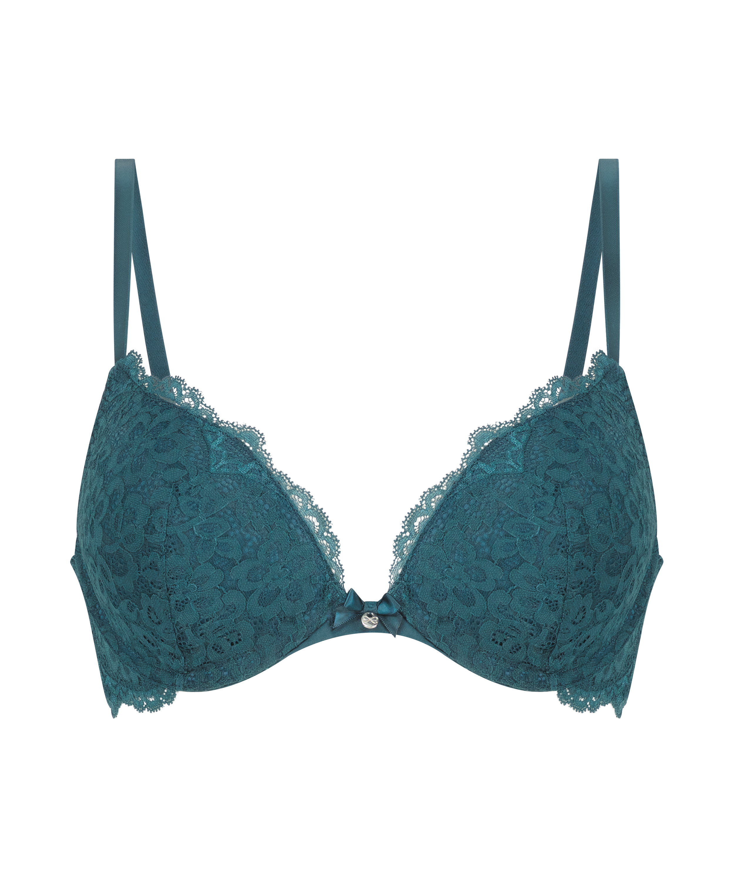 Marine Padded Underwired Push-Up Bra, Blue, main