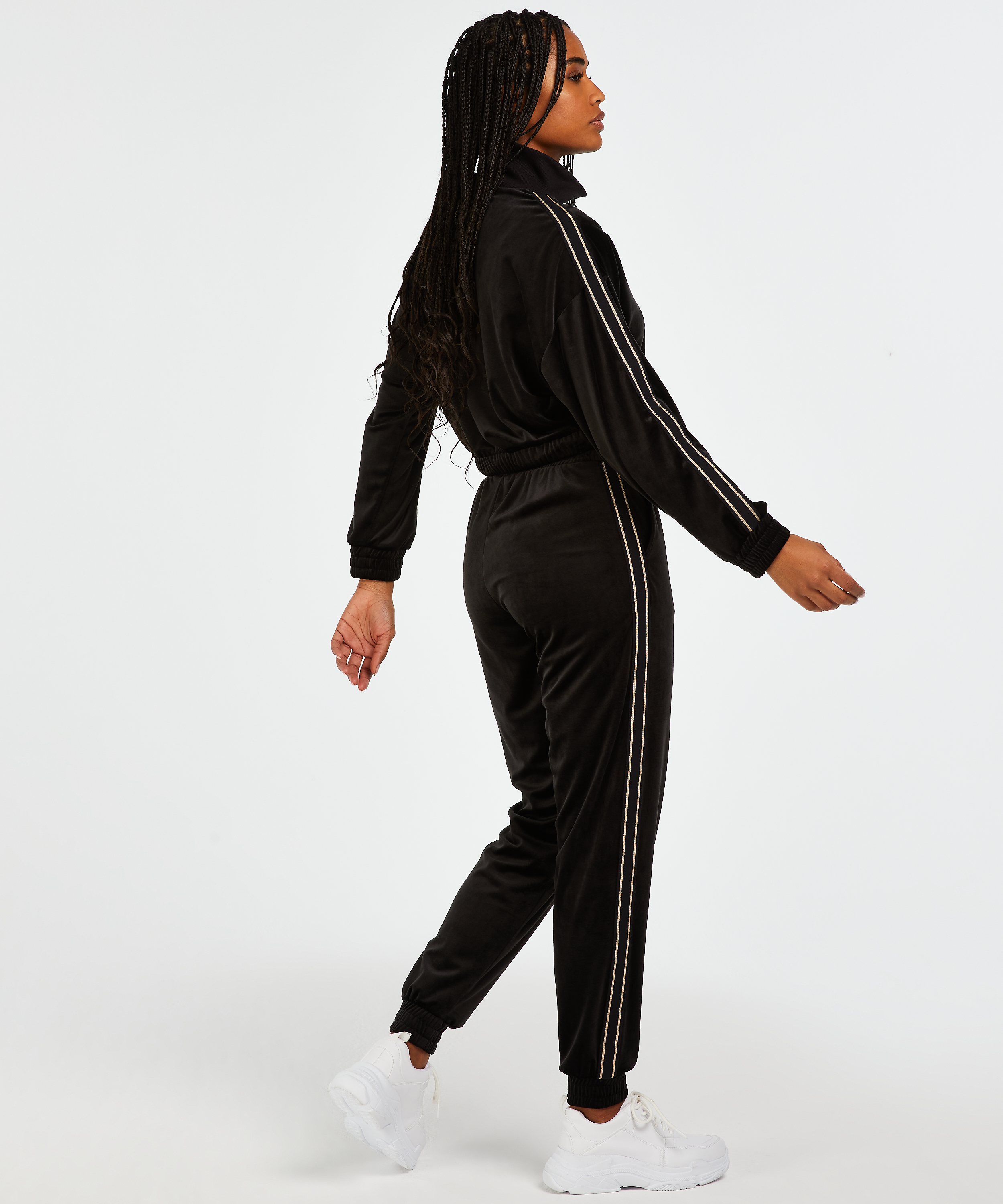 HKMX Sport pants Velours, Black, main