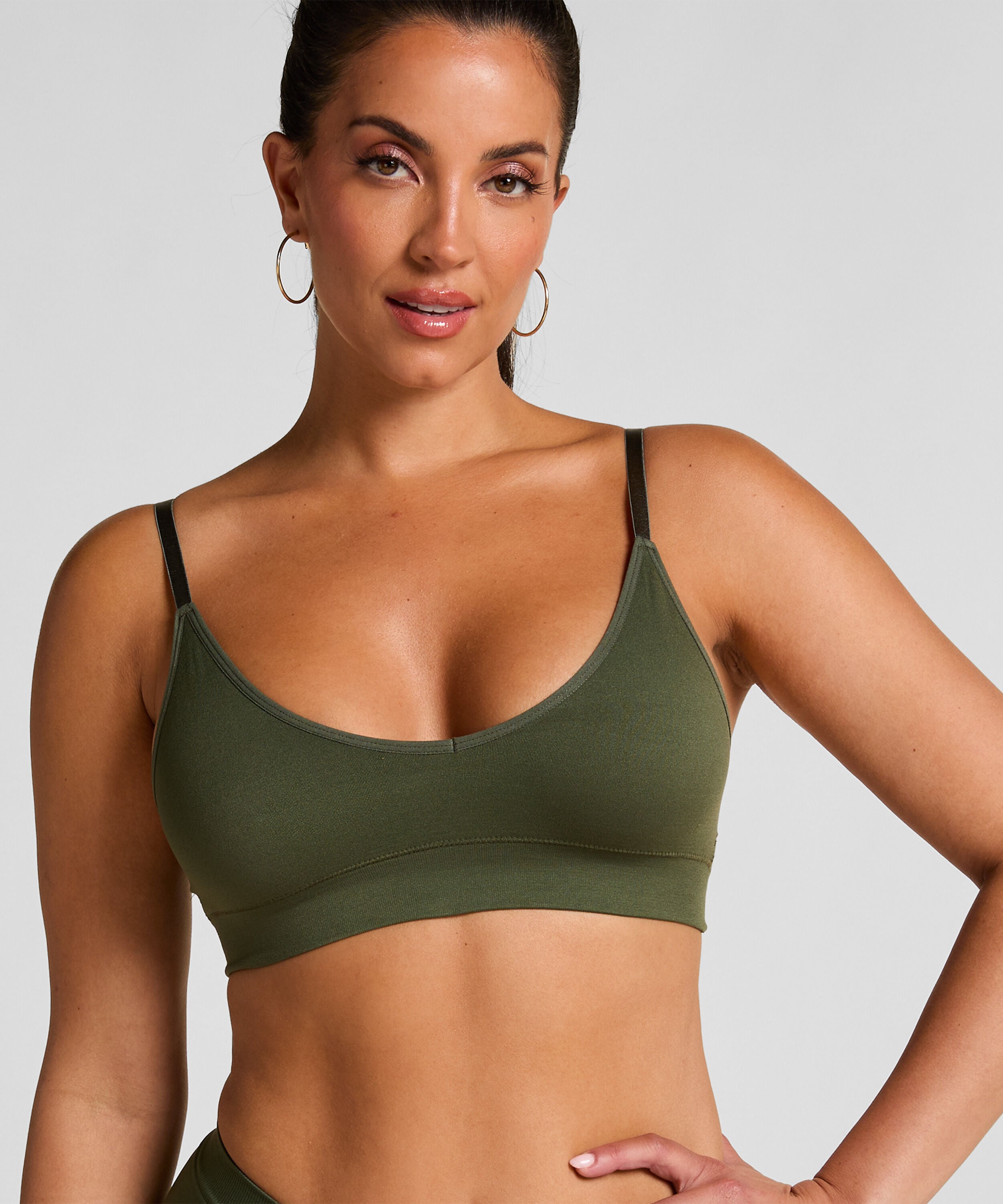 Dide Triangle Bralette, Green Dide Triangle Bralette, Green