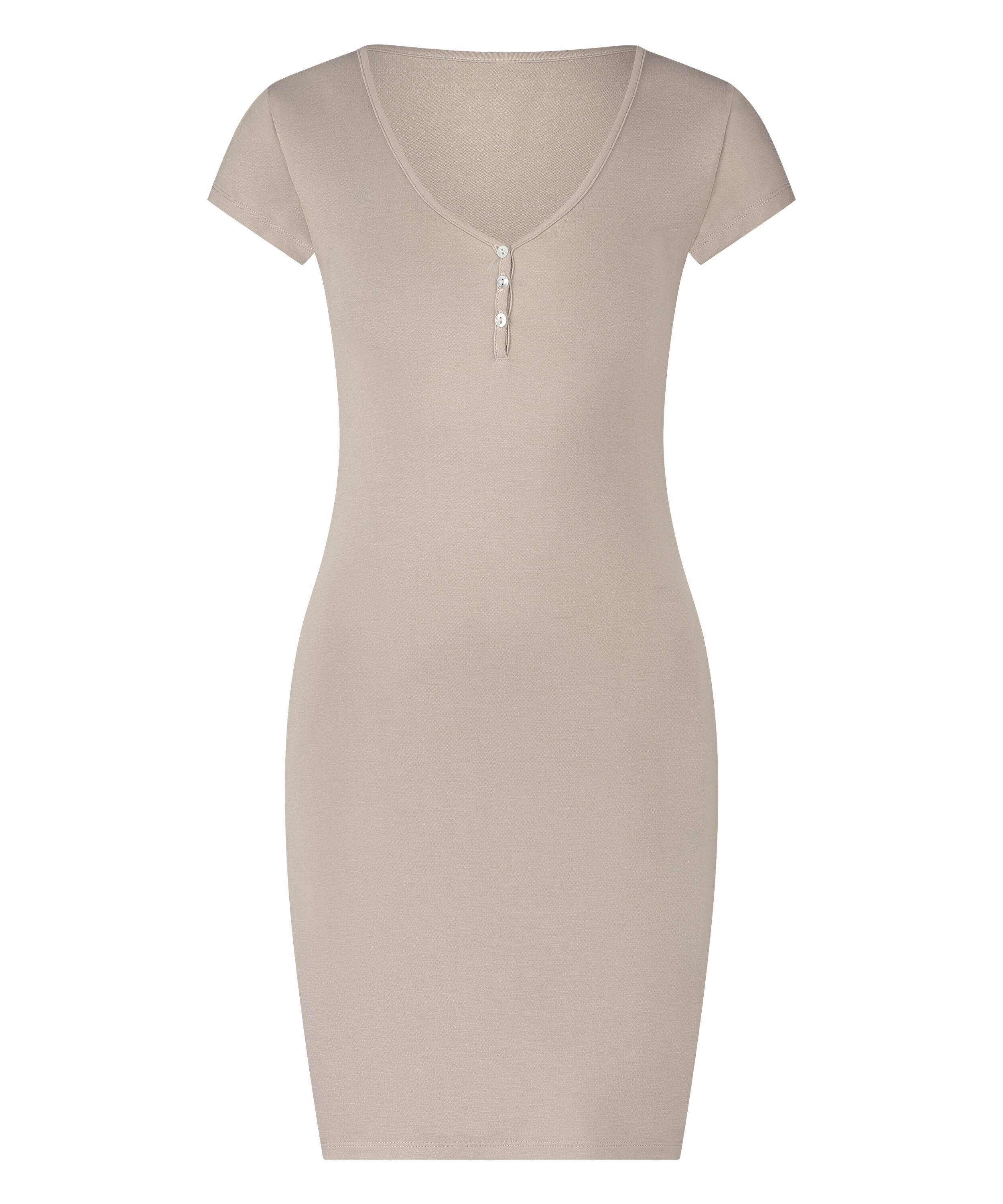Henley Nightshirt, Beige