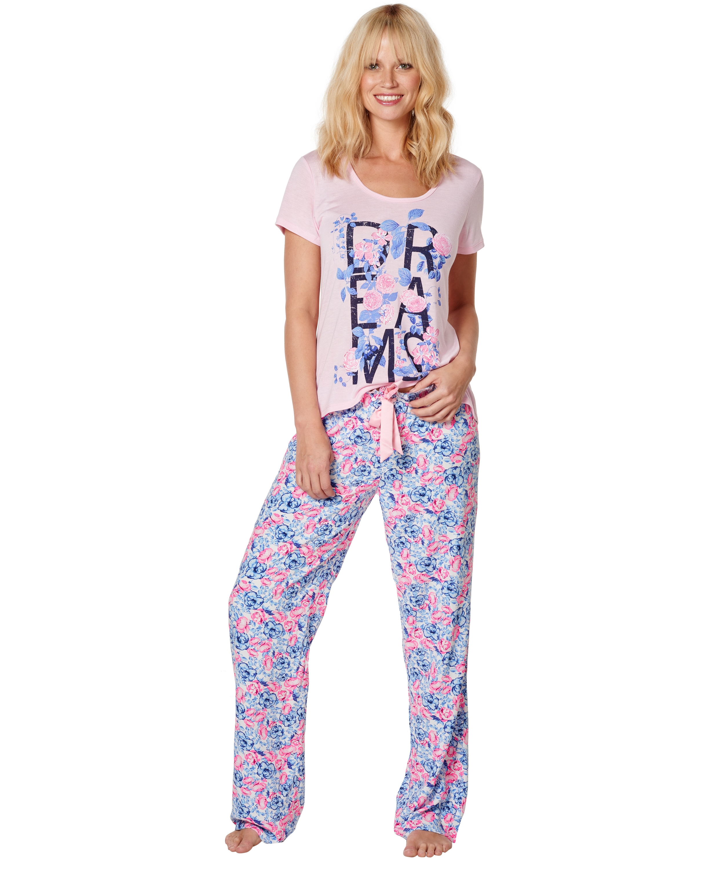 Pyjama pants Fem pants Flower, Blue, main