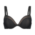 Mesh Padded underwired bra, Black
