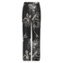 Lotus satin palazzo trousers, Black