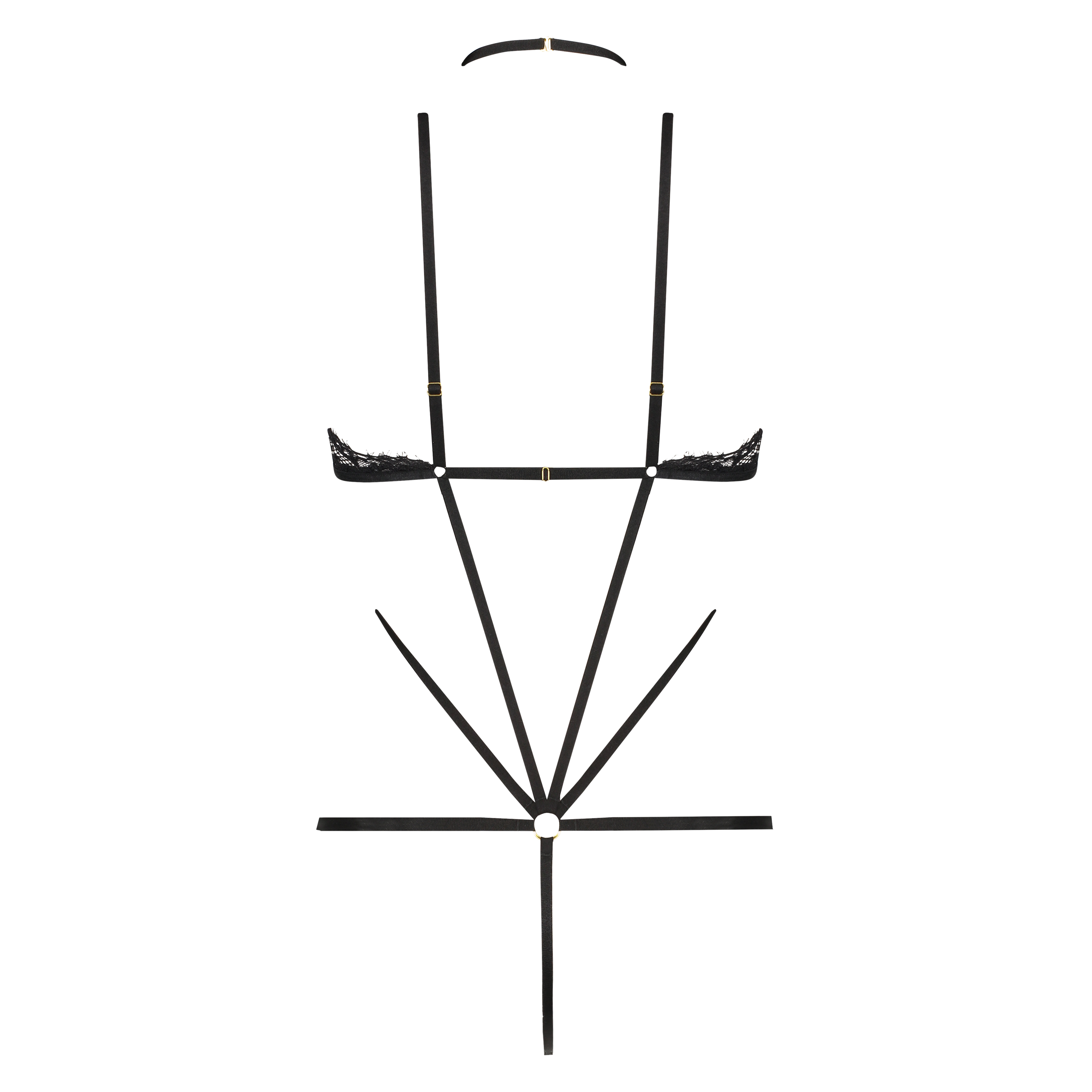 Stormy open crotch body, Black, main