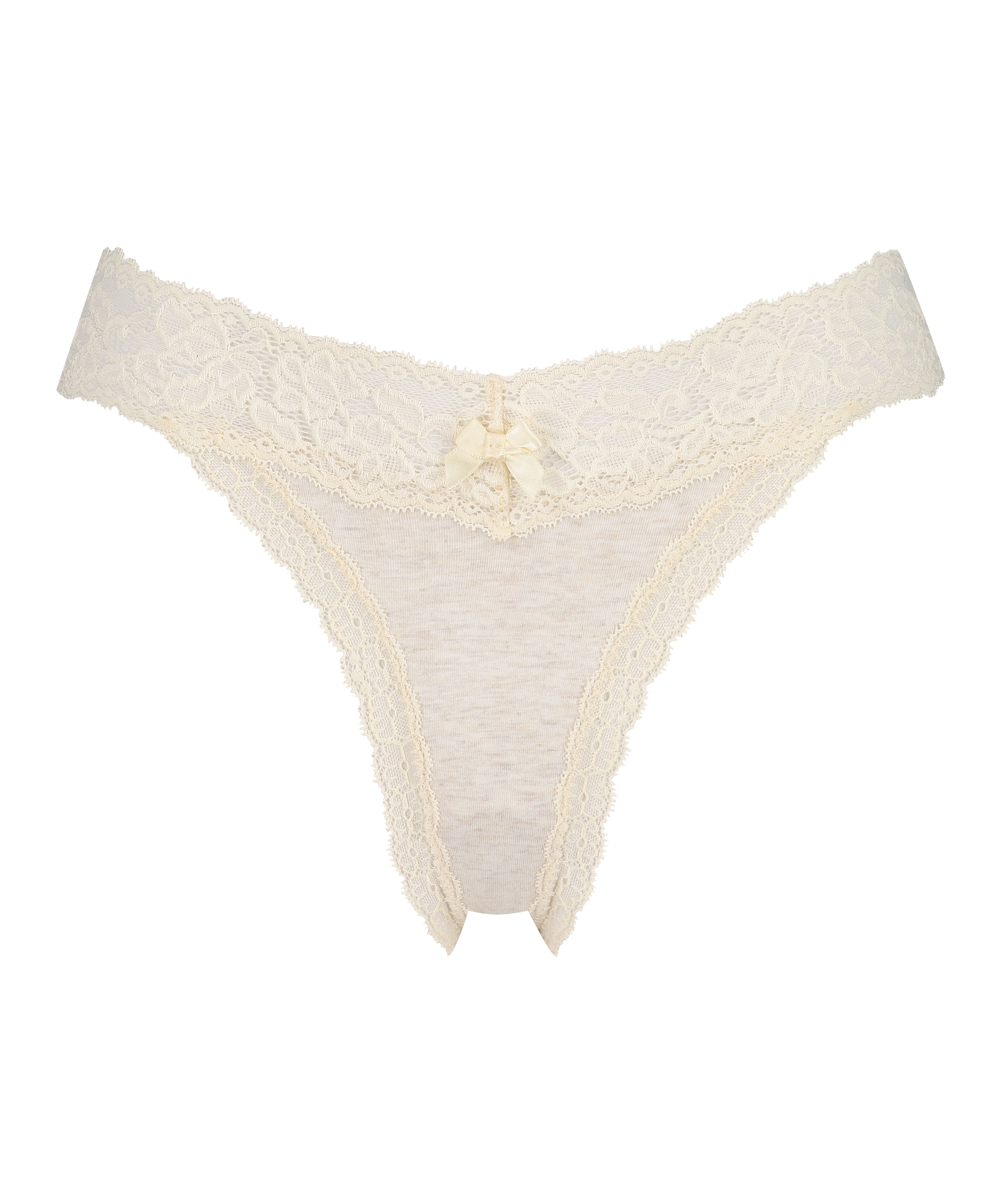 Cotton extra low thong, Beige, main