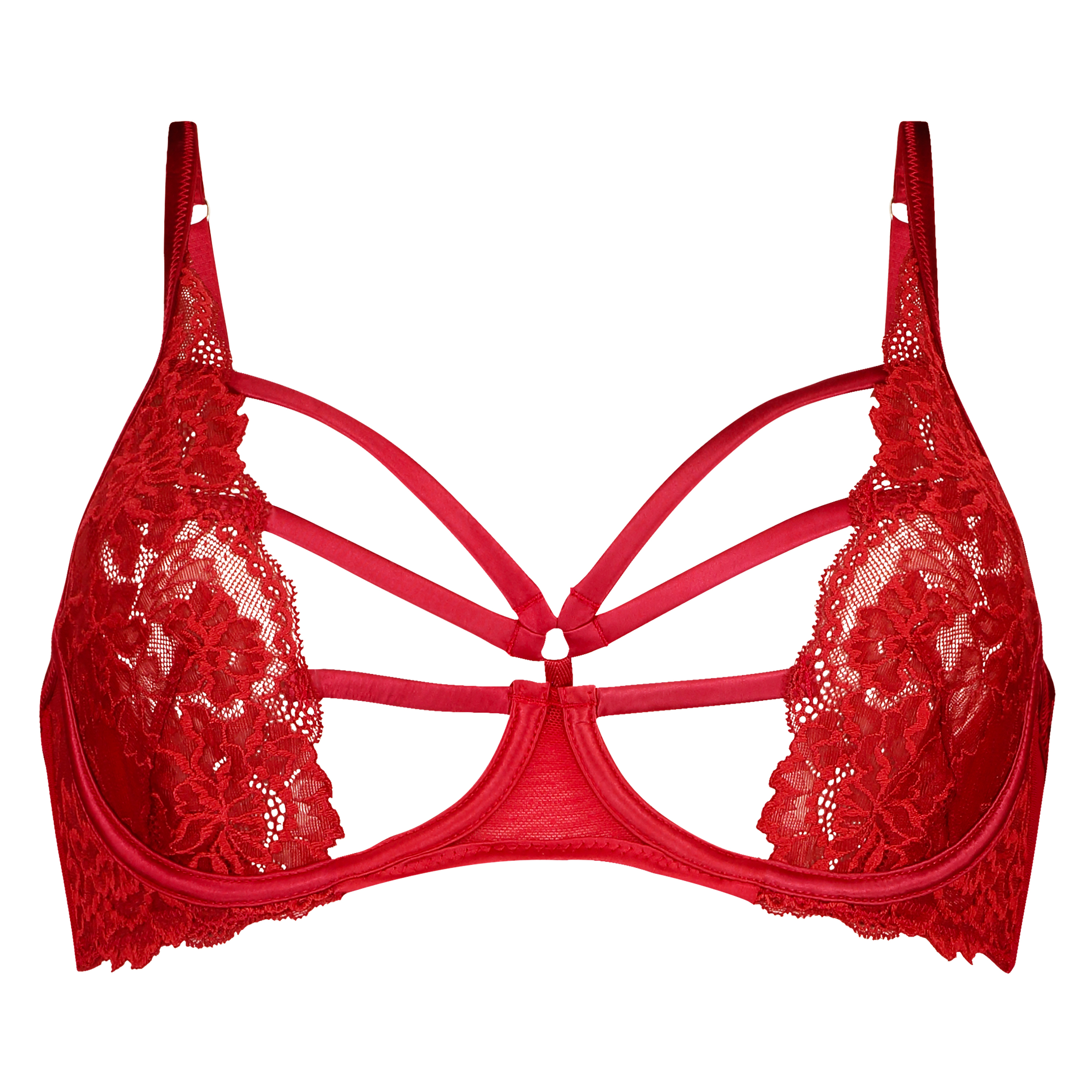 Sosha Non-Padded Underwired Bra, Red, main